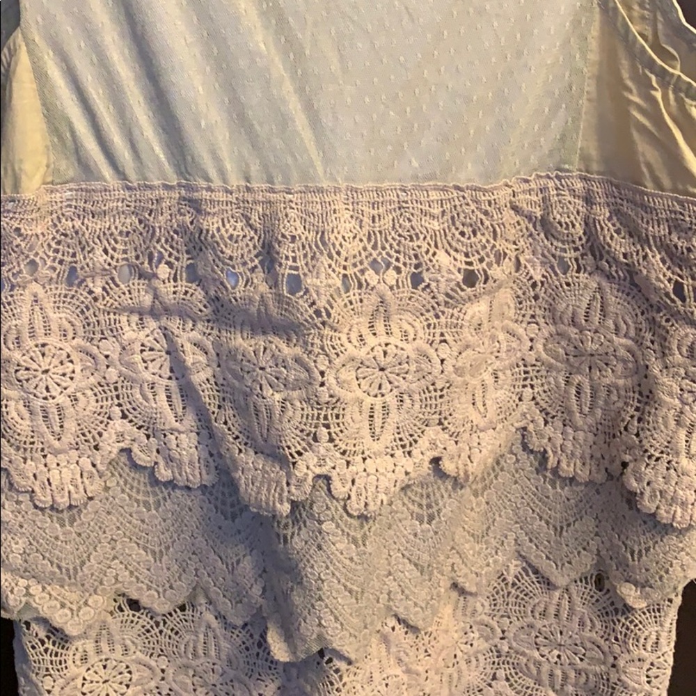 Freeway Crochet Lace & Ruffle blouse - Picture 6 of 6